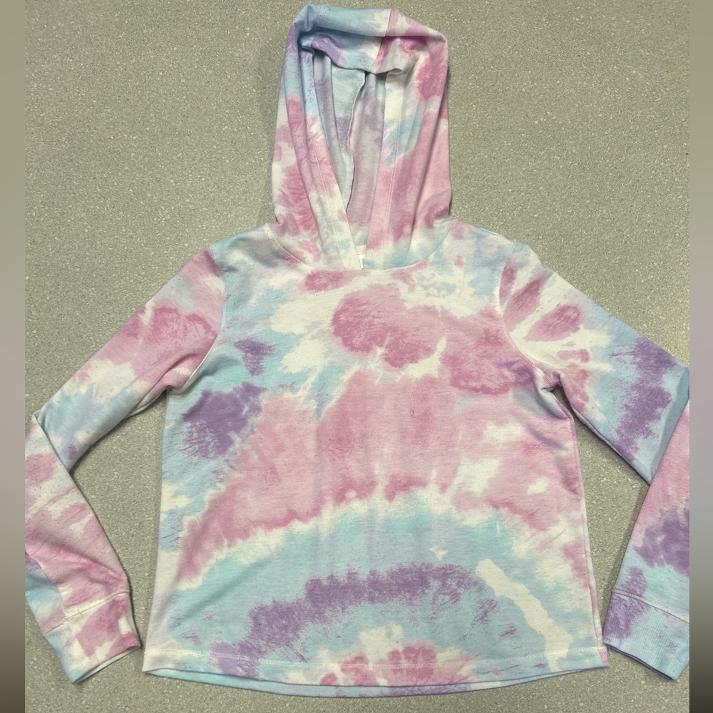 90 degrees girls size 12 tie dye sweater hoodie